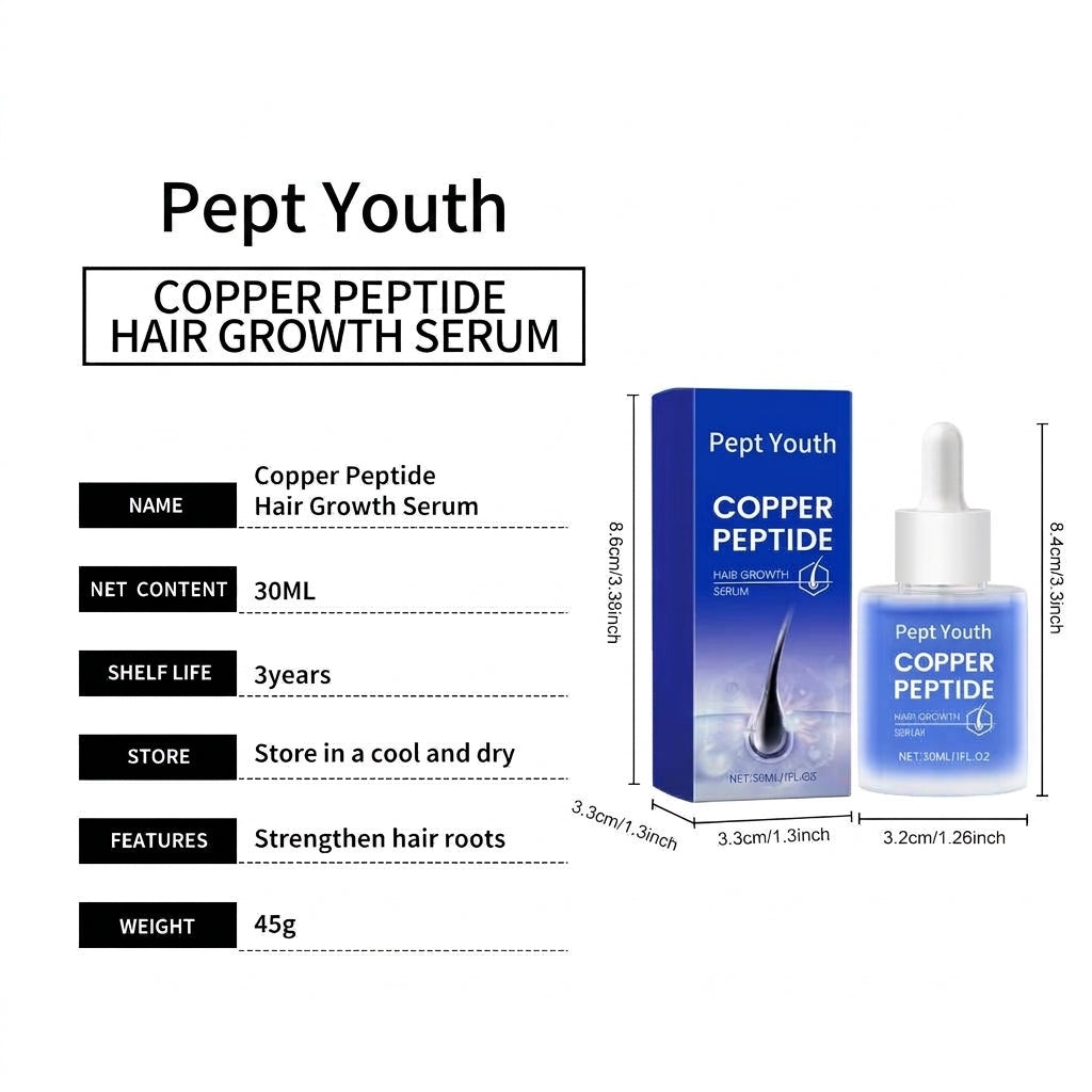 Pept Youth Copper Peptide Hair Growth Serum (30ml)