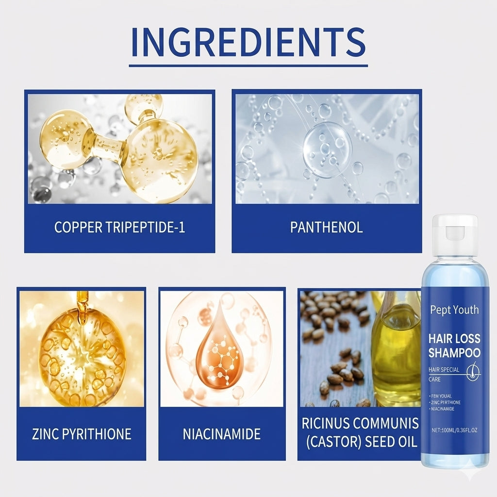 Pept Youth Copper Peptide Anti Hair Loss Shampoo (100ml)